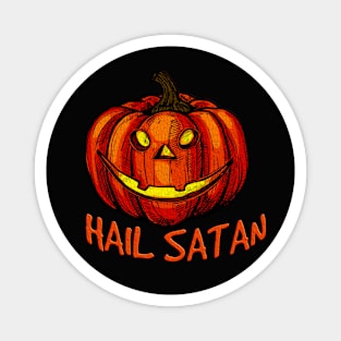 Happy Halloween Hail Satan | Halloween | Satanic Holiday Magnet